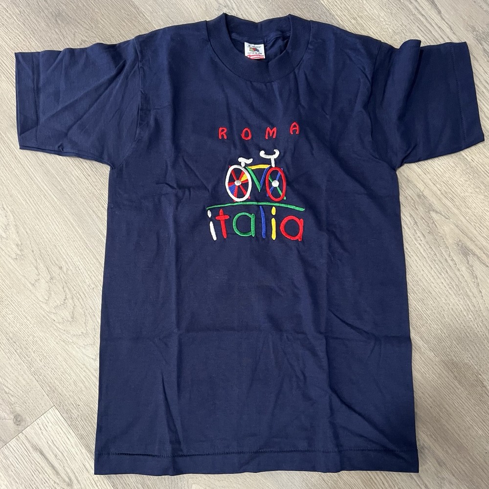 Italy Roma Heritage 1990s Vintage Men's SmalSingle Stitch T-Shirt Culture France