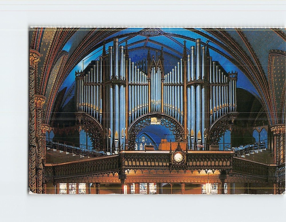 Postcard Organs Notre Dame Basilica Montreal Quebec Canada