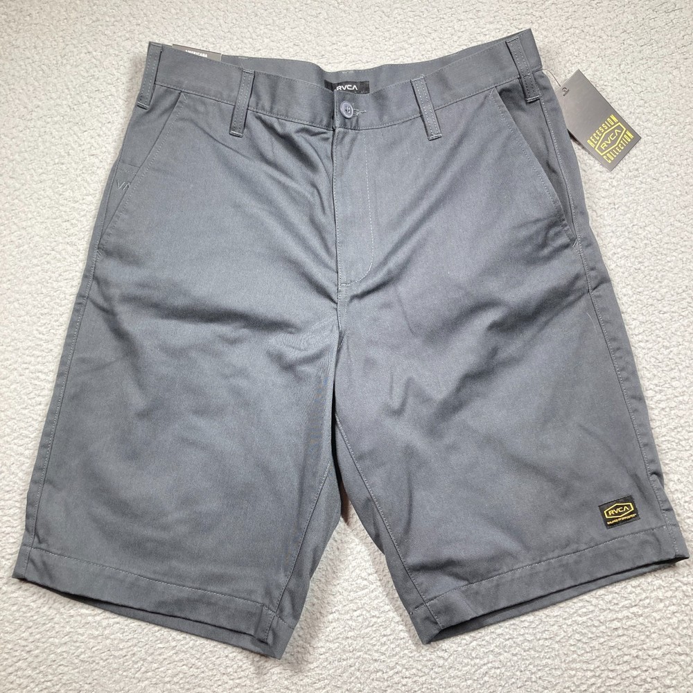 RVCA Shorts Men's 32 Gray Relaxed Americana Fit 11