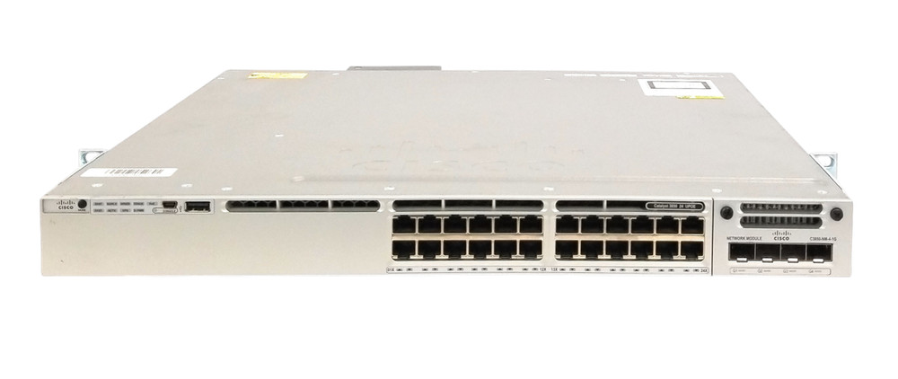 Cisco Catalyst 3850 WS-C3850-24U-S 24-Port UPOE Gigabit Switch w/ C3850-NM-4-1G