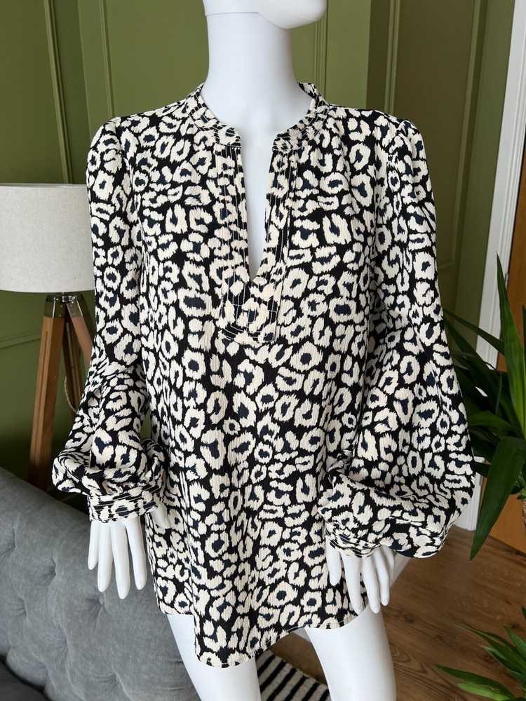 Boho balloon sleeve jigsaw blouse UK size 12 boho chic top