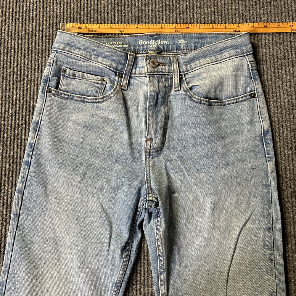 Goodfellow Mens Light Wash Blue Slim Stretch Jeans 30x32 Fair Trade