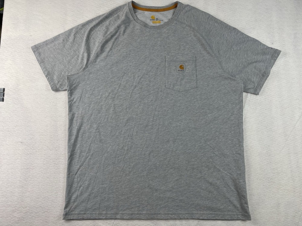 Carhartt Men’s 2XL Gray Relaxed Fit Work Force Short Sleeve Pocket T-Shirt