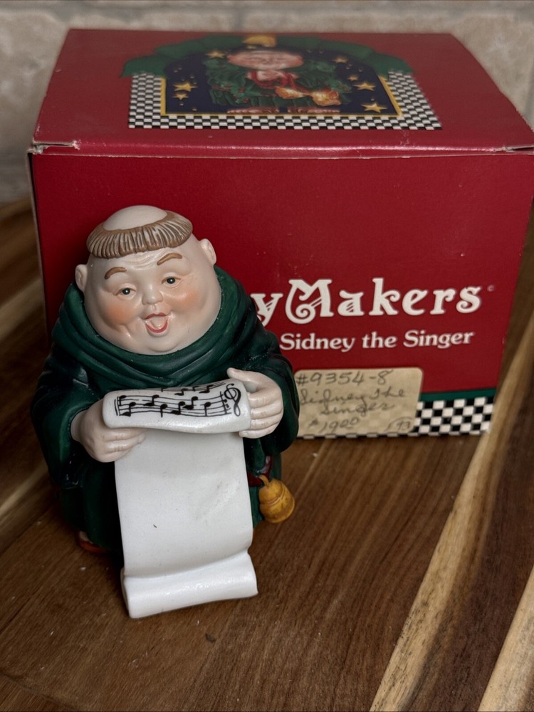 Dept 56 Merry Makers Sidney The Singer Porcelain Monk In Original Box Vintage