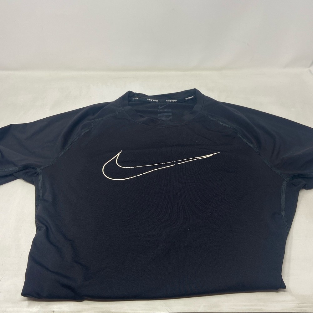 Nike Pro Dri-FIT Short-Sleeve Top Black/White Men’s M