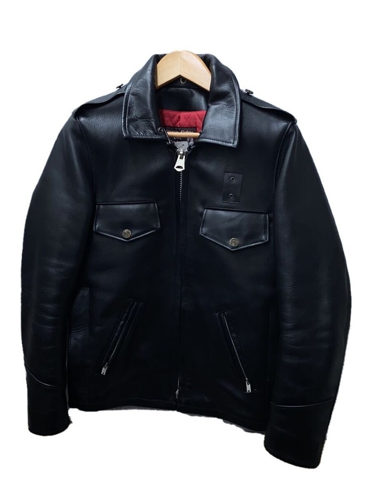 Soft Machine Single Riders Jacket/S/Cowhide/Blk 3480