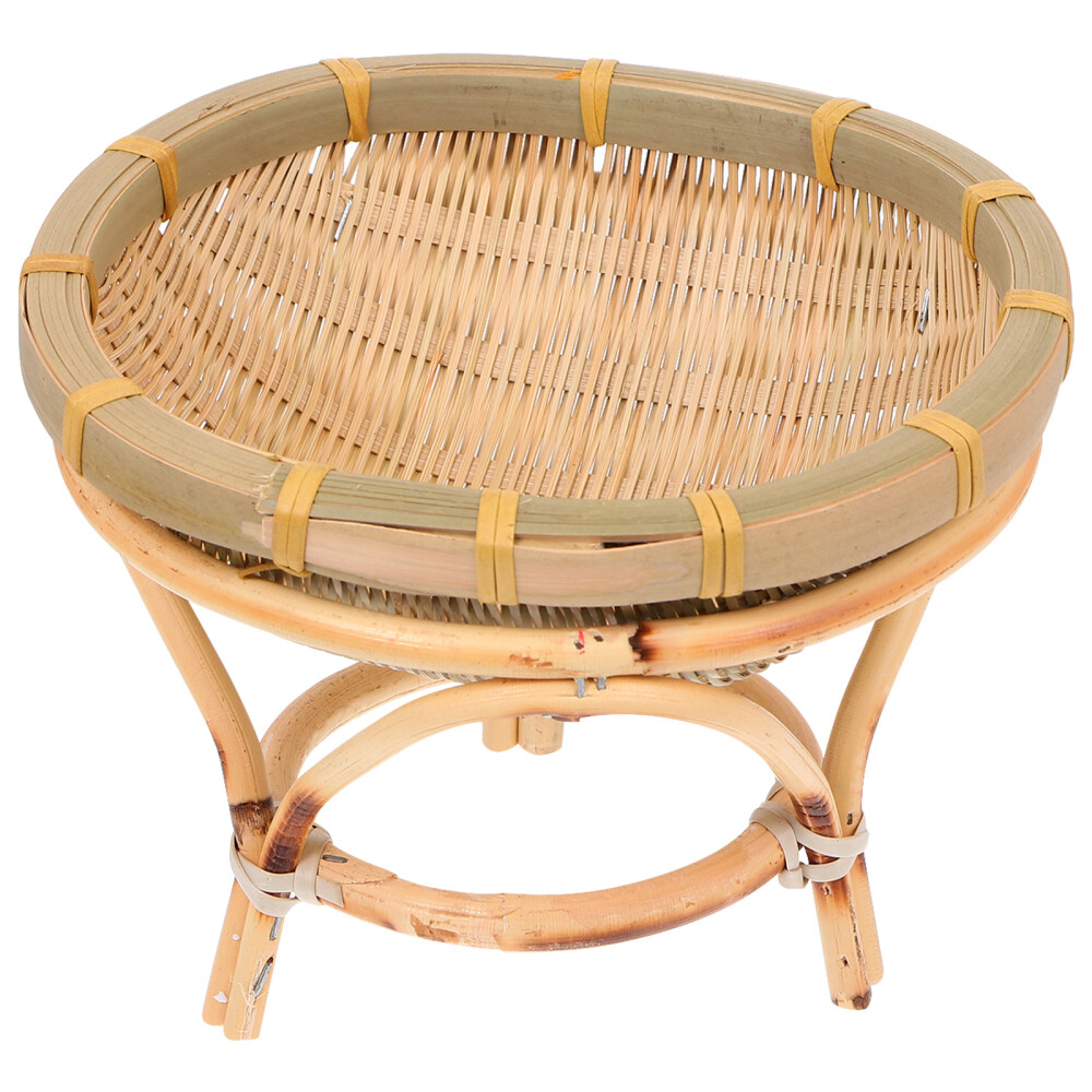 Wicker Tray Rectangle Bamboo Fruit Basket Random Color Fashionable