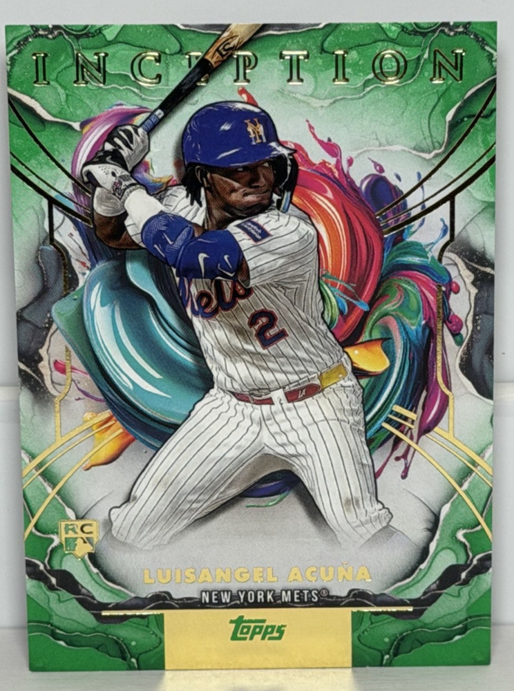 2025 Topps Inception Luisangel Acuna #62 Green Parallel (RC) ~ New York Mets
