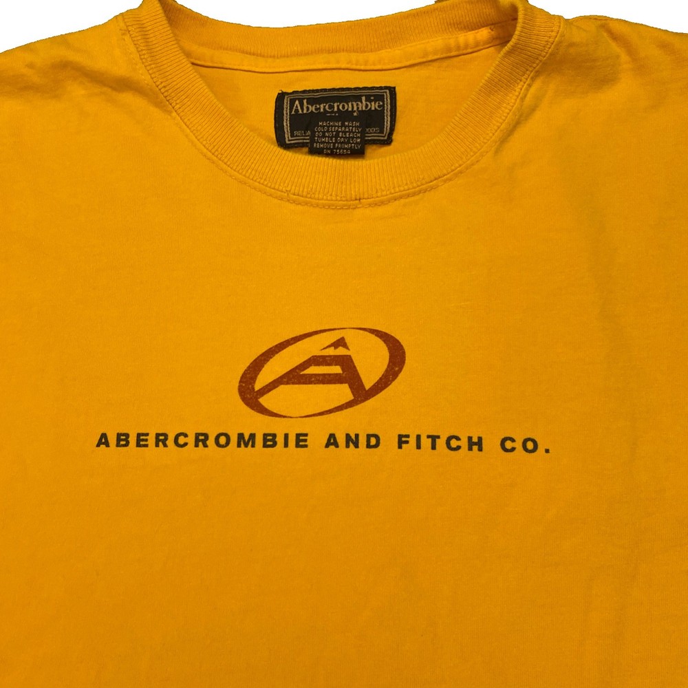 Vintage Y2K Abercrombie And Fitch Board Sports Yellow T Shirt Size XL