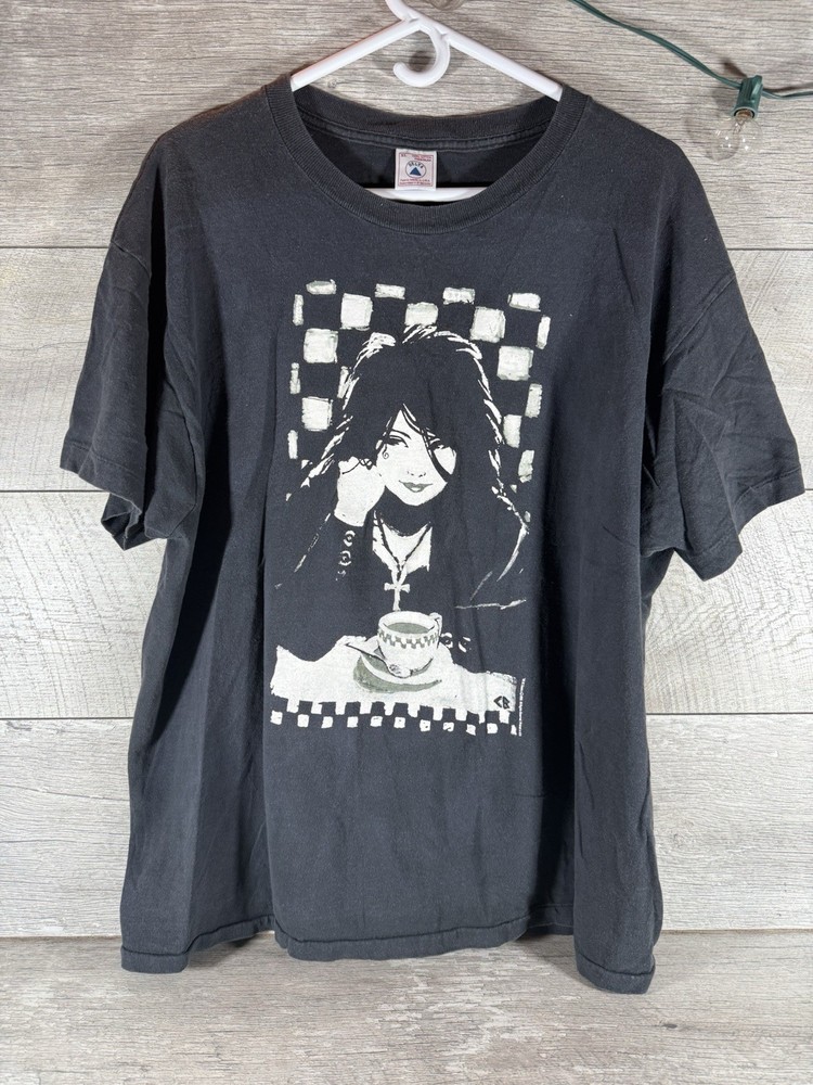 Vintage The Sandman Death Coffee Black XL T Shirt 90s DC Comics Emo