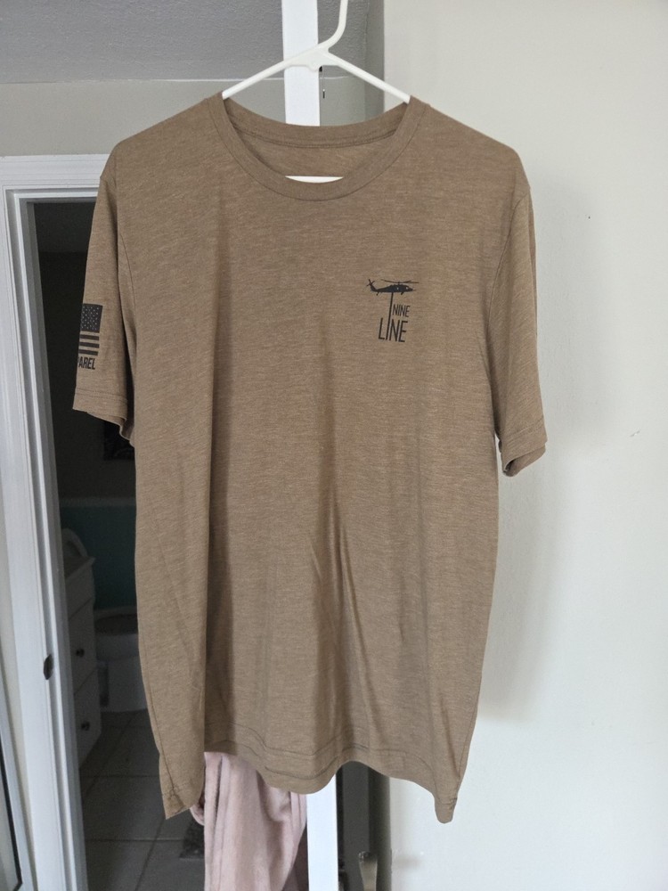 Nine Line An Appeal To Heaven 1776 Tree Graphic Shirt Men's XLarge Tan Military