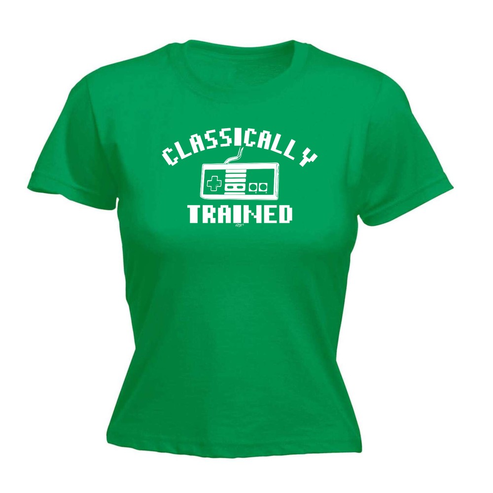 Classicly Trained Gamer Gaming - Womens T Shirt Funny T-Shirt Gift Novelty