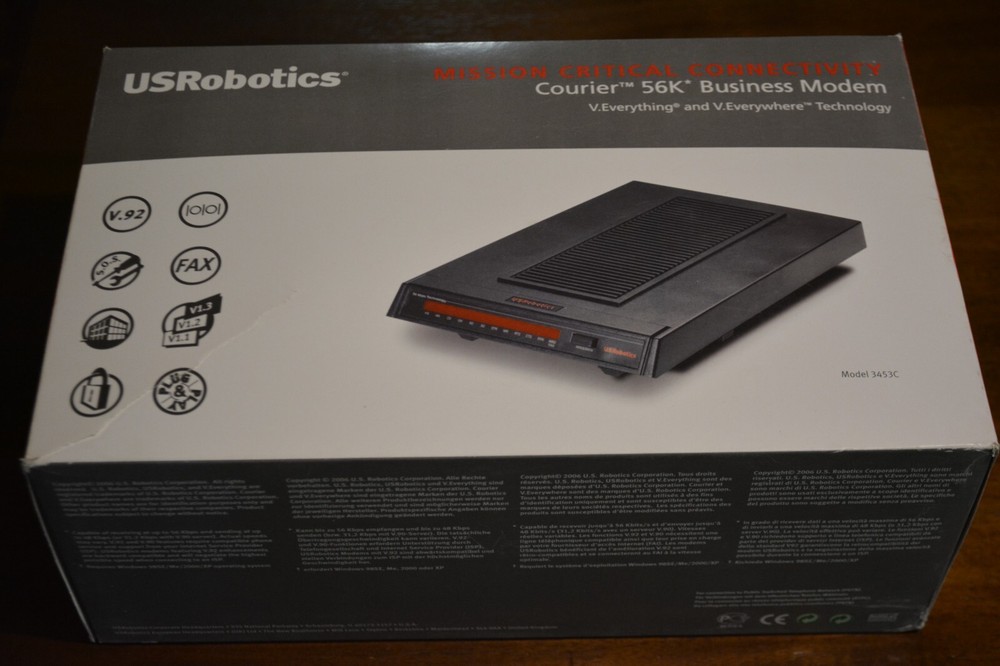 USRobotics USR3453C 56 Kbps External Serial Network Modem Combo - NEW in Box
