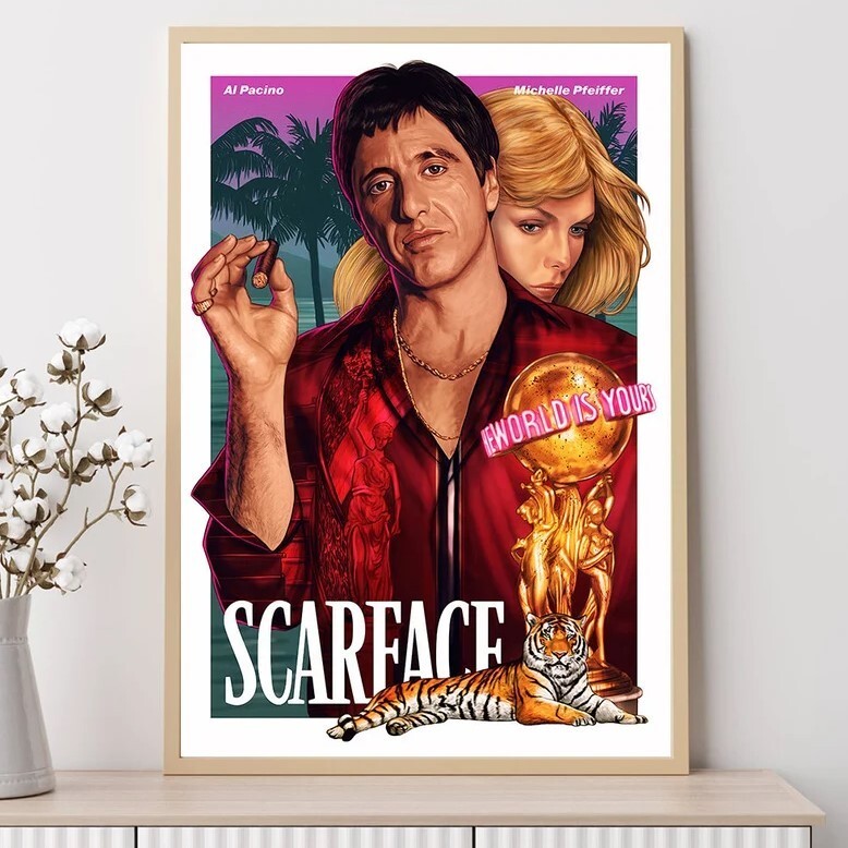 Scarface 1983 Movie Poster Art Prints Wall Decor Home Wall Art  