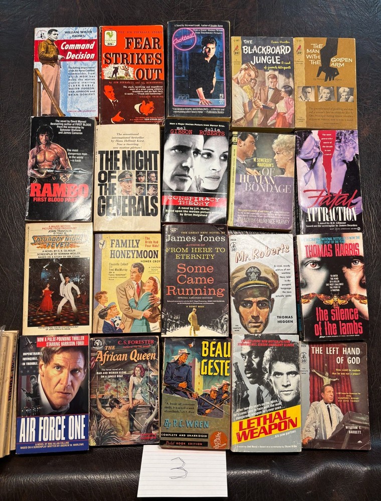Lot 3 - 20 Movie tie-in paperbacks average VG 1940s-2000s see photos