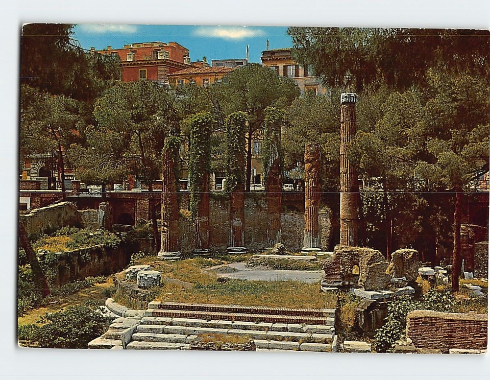 Postcard Repubblicani Temple Largo di Torre Argentina Rome Italy
