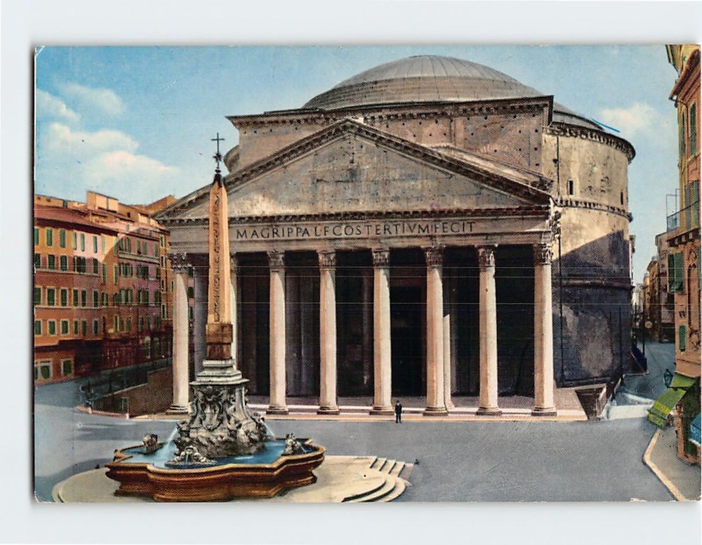 Postcard The Pantheon Rome Italy