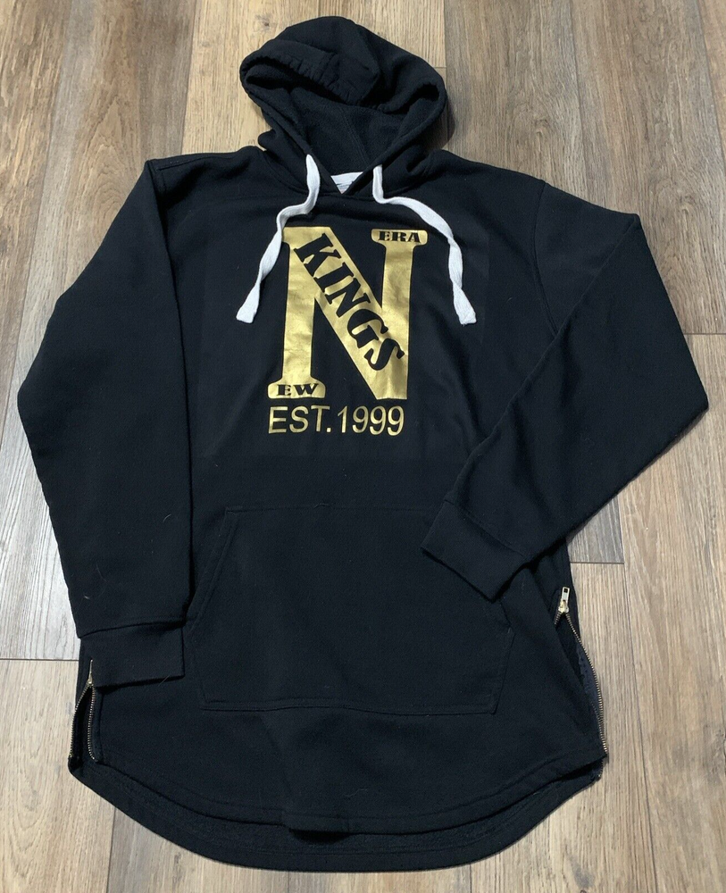 PJ Mark Kings New Era 1999 Hoodie Mens 2XL Black Gold Retro Y2K Streetwear