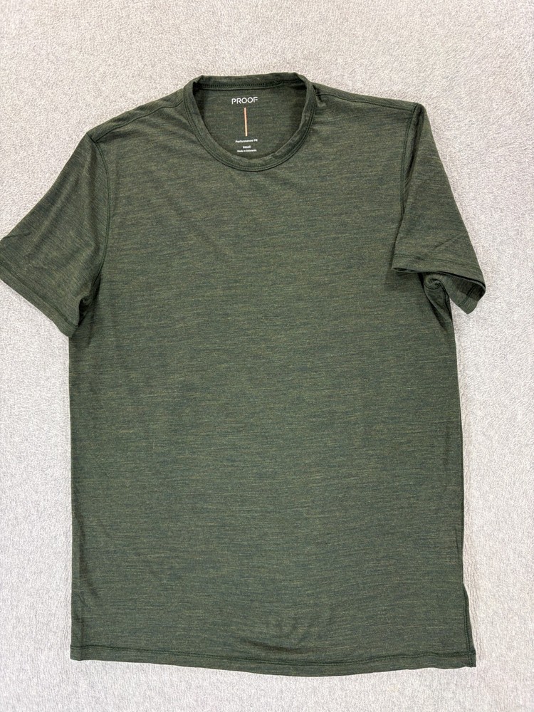 Proof Huckberry 72 Hour Merino Tee Shirt (Men's Small) Green