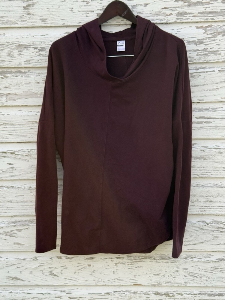 Old Navy Active Go-Dry Pullover Hoodie Burgundy Women's Size L Long Sleeve