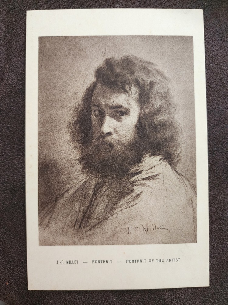 Postcard Portrait Of The Artist By J. F. Millet