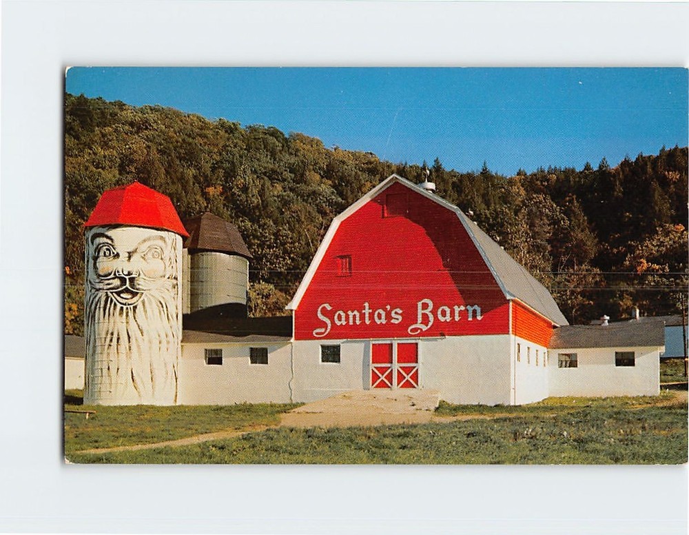 Postcard Land of Make Believe Santa's Barn Hope NJ USA