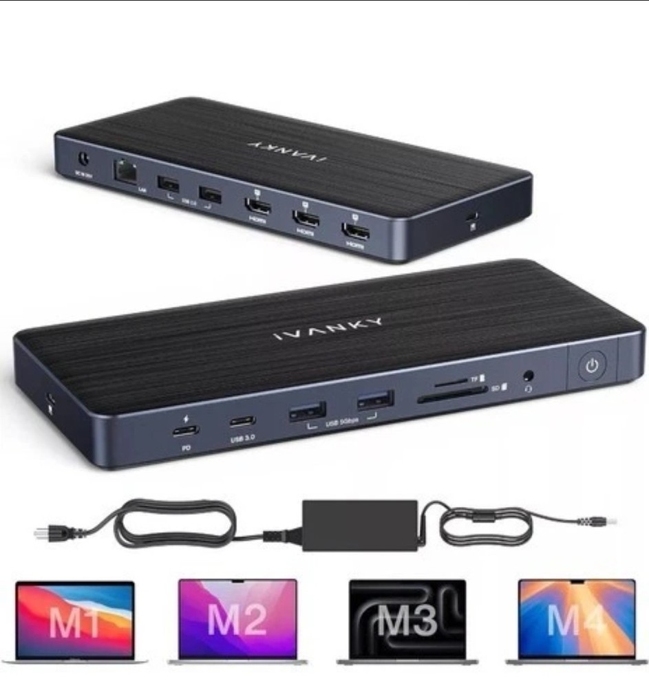 iVANKY 14-in-1 FusionDock Pro 1 MacBook DisplayLink Docking Station VCD09