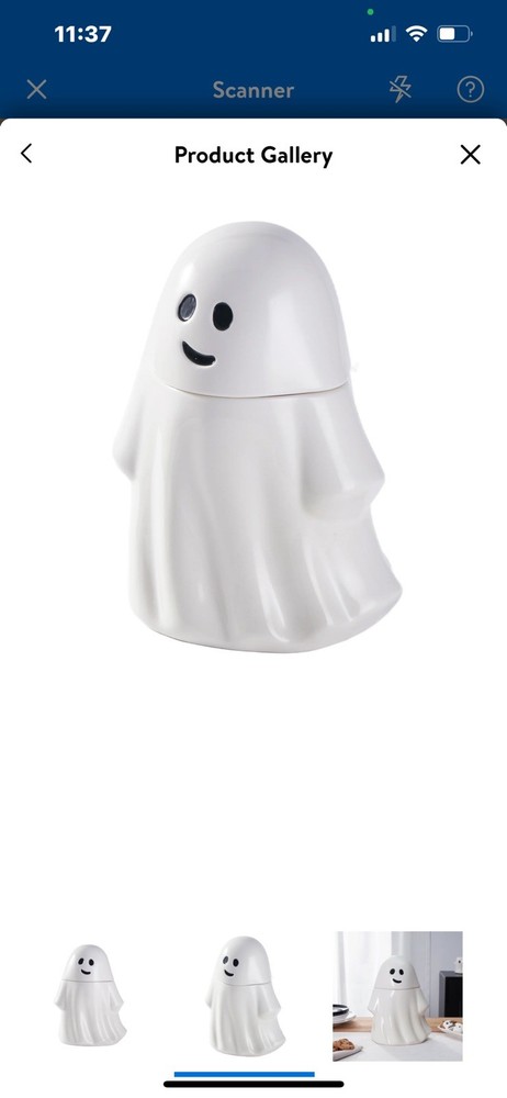 Way to Celebrate Halloween Ceramic Ghost Cookie Jar