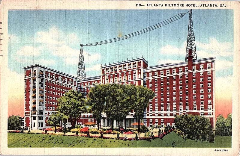 Postcard HOTEL SCENE Atlanta Georgia GA m/09 AI8892