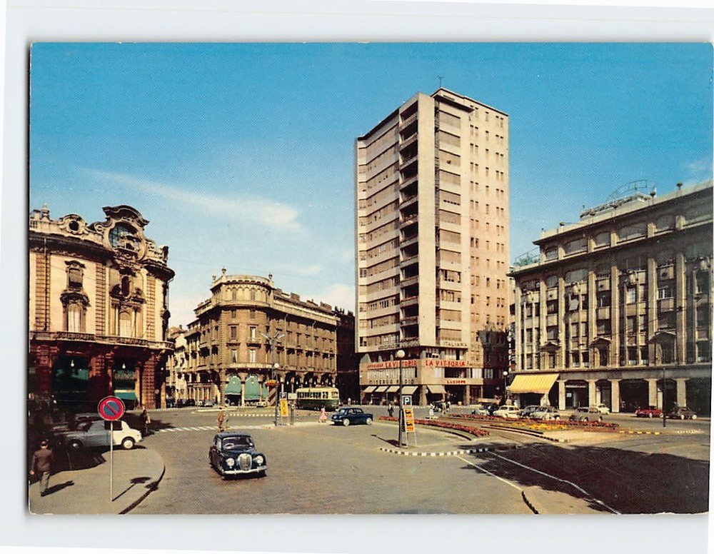 Postcard Solferino Square Turin Italy