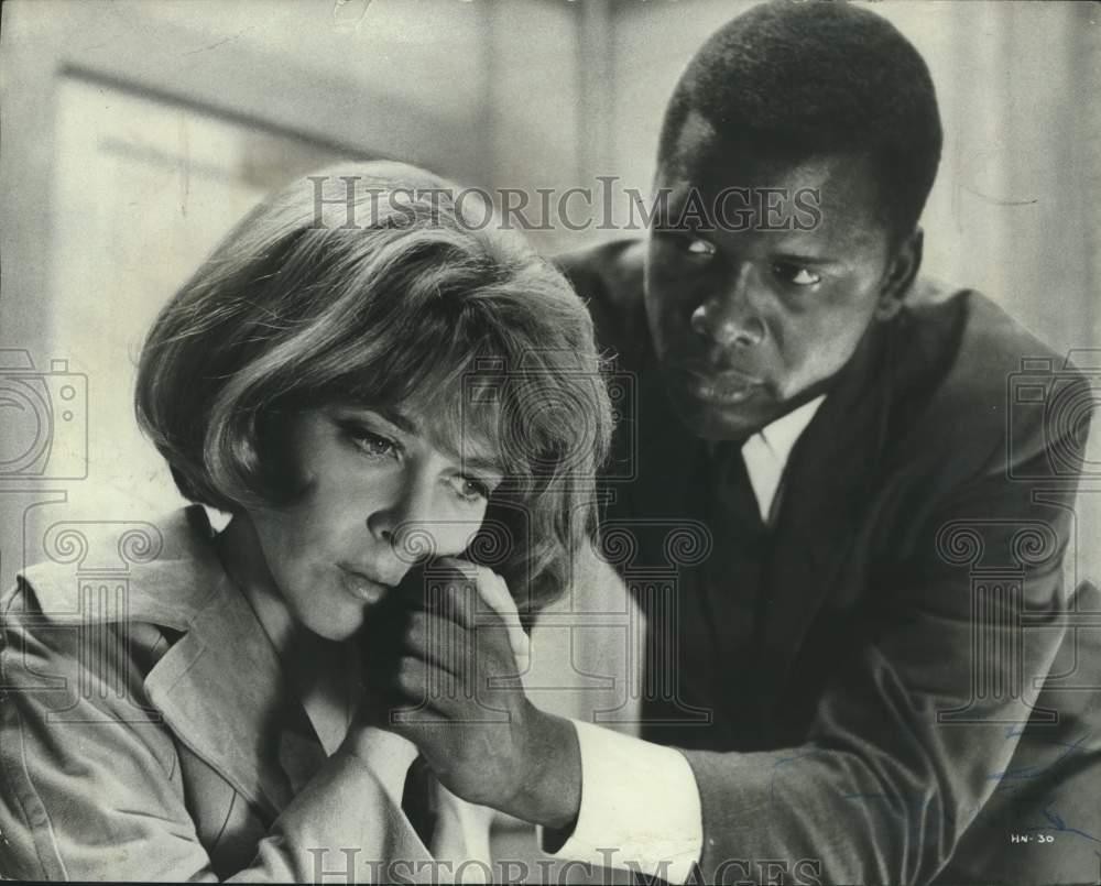 1967 Press Photo Sidney Poitier in a scene from 