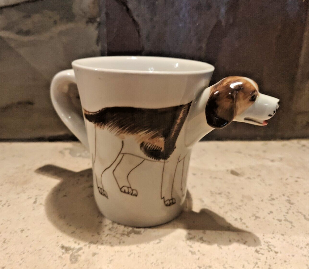 Ermo Zoo Beale Dog Coffee Mug Teacup Hand Painted 3D