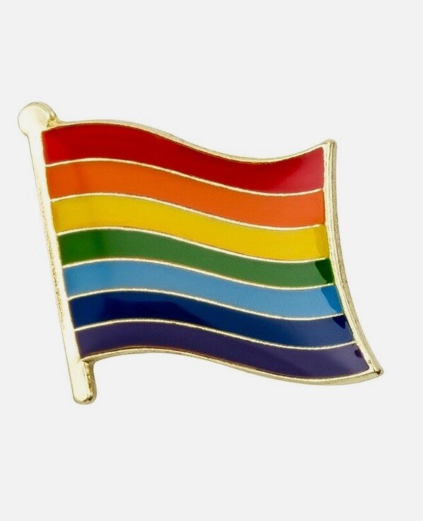 Rainbow LGBT Brooch Flag Heart Lesbian Gay Pride Colored Enamel Label Badge Pin
