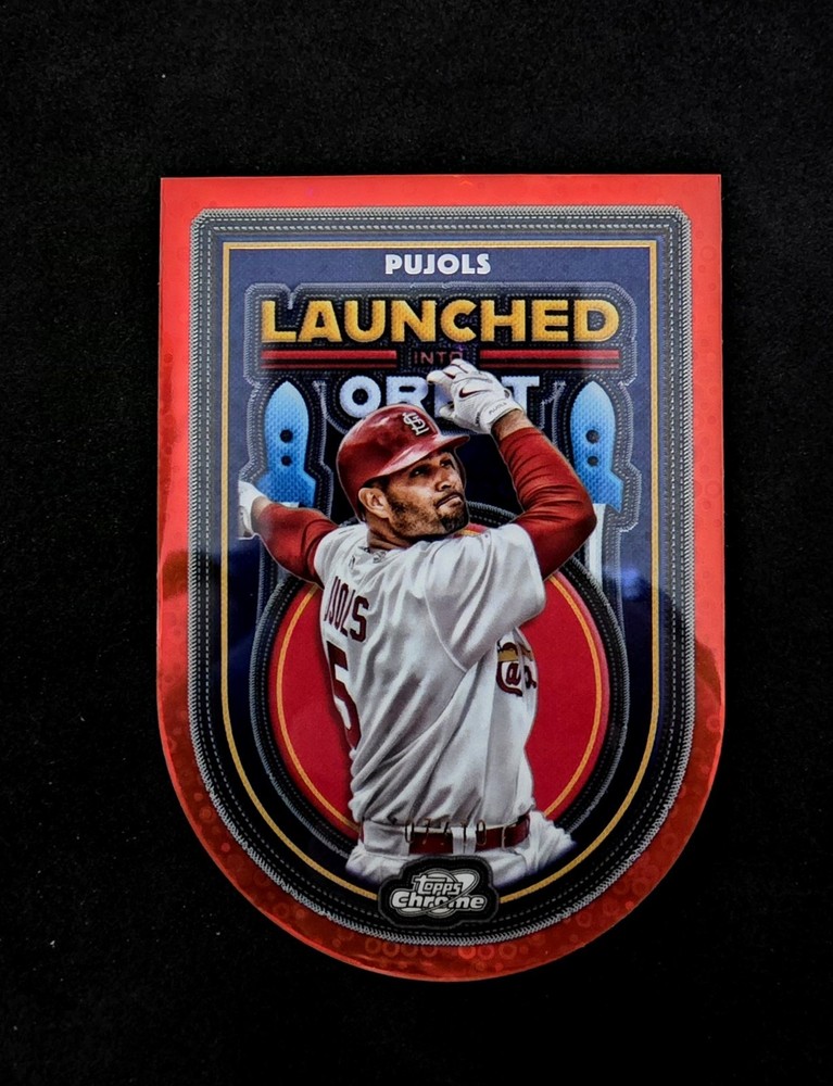 2025 Topps Cosmic Chrome Into Orbit  Albert Pujols Red Flare Refractor 7/10 HOF