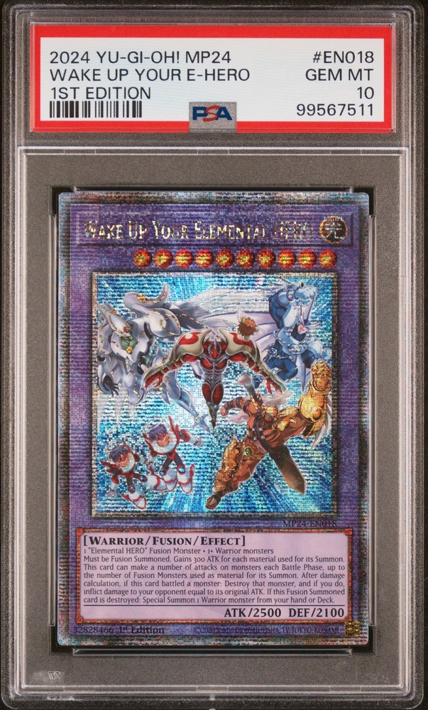 Elemental HERO Yugioh 2024 MP24 PSA 10 Quarter Century Secret 1st Edition