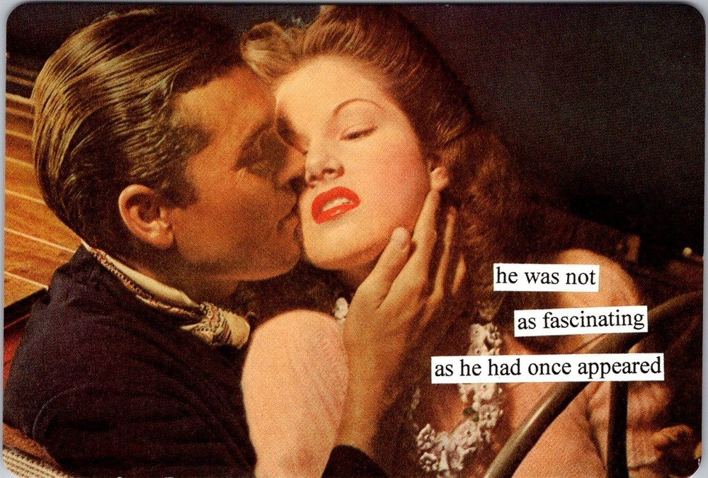 Anne Taintor Postcard (2002) – “Not As Fascinating” Retro Humor Chronicle Books
