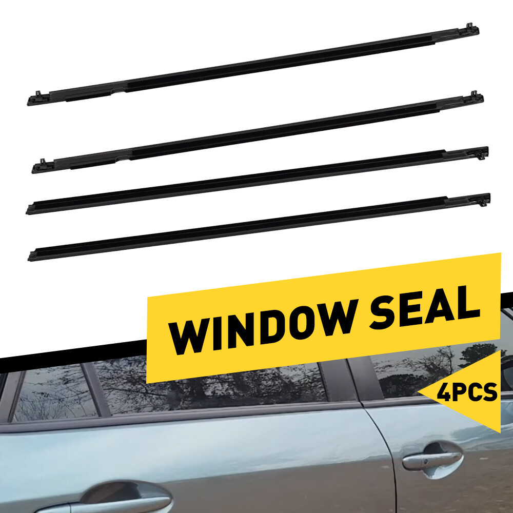 4Pcs For BK Mazda3 Sedan 2004-2009 Weatherstrip Window Moulding Trim Seal Belt