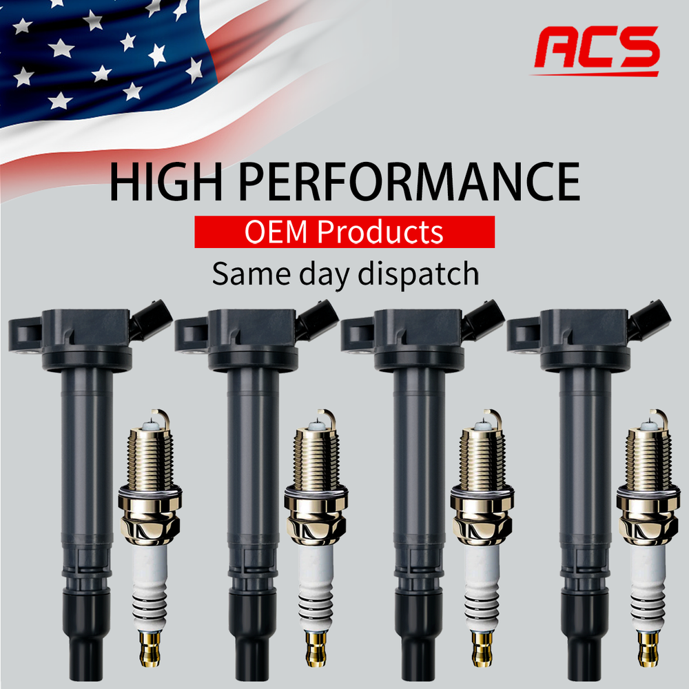 OEM 4X Ignition Coil & 4X Iridium Spark Plug For Toyota Camry RAV4 2.5L L4 UF507