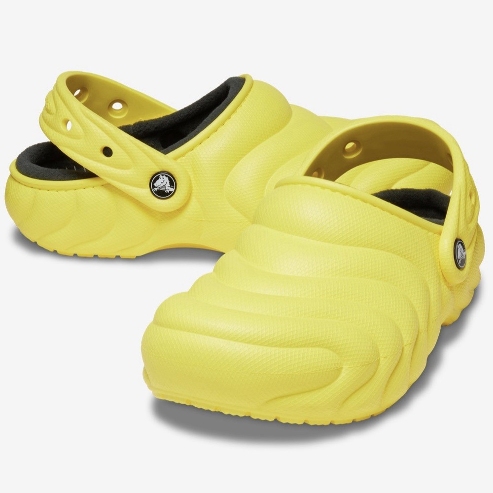 Crocs Classic Lined Overpuff Clogs Cyber Yellow 210059-77J Mens Size 10 - W12