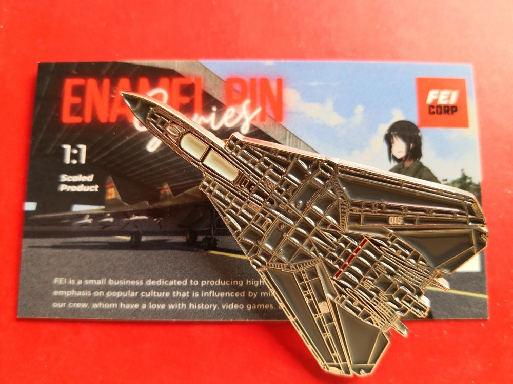 Ace Combat 5 F-14 Tomcat Razgriz Ghost Fighter Jet Lapel Pin-image