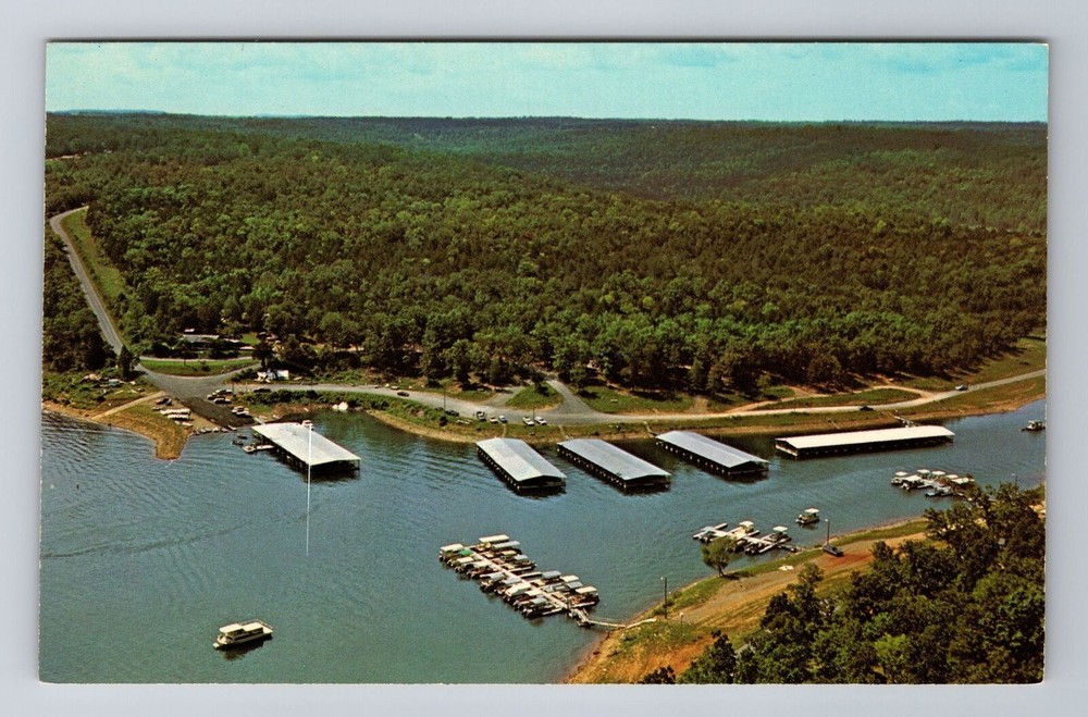 Mountain Home AR-Arkansas, Cranfield Boat Dock, Antique Vintage Postcard