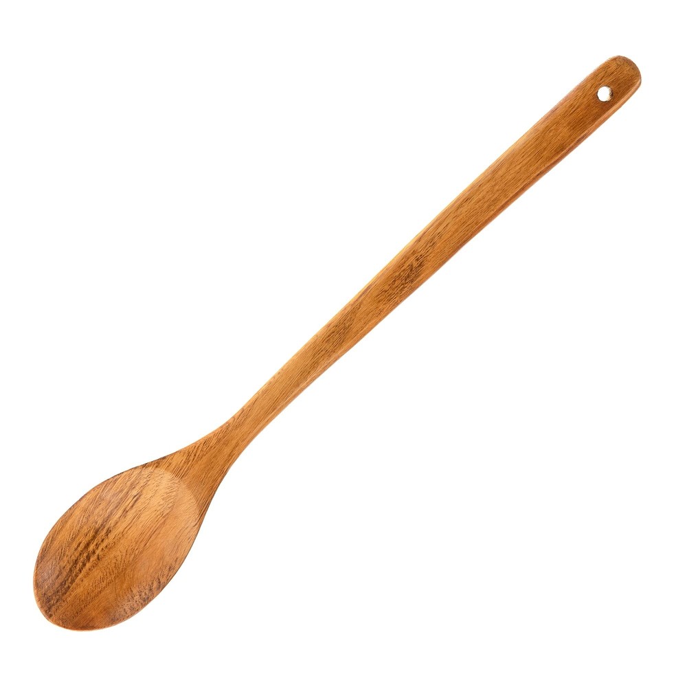 Wooden Mixing Spoon, 16.5 inch Long Wooden Spoon, Long Handled Wooden Spoon F...