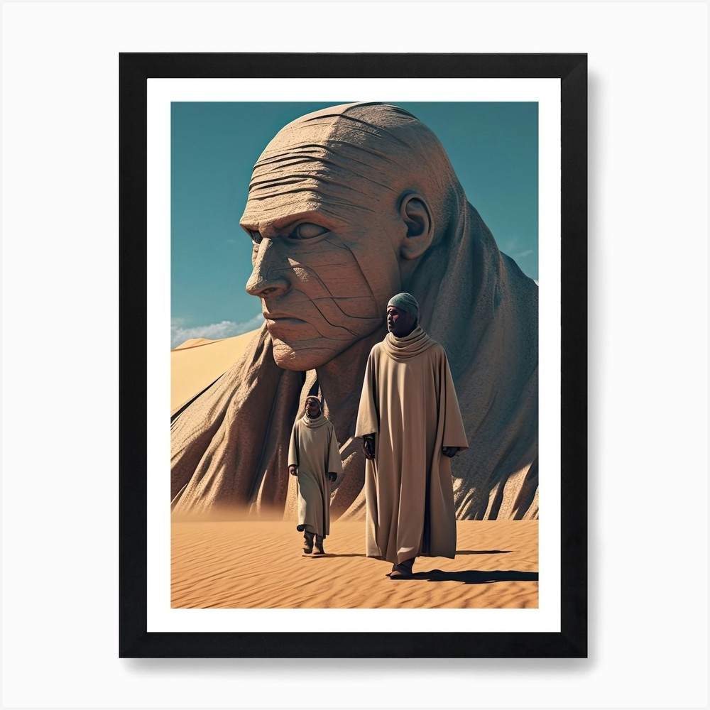 Dune Sand Desert Sculpture Framed Wall Art Canvas Print Poster