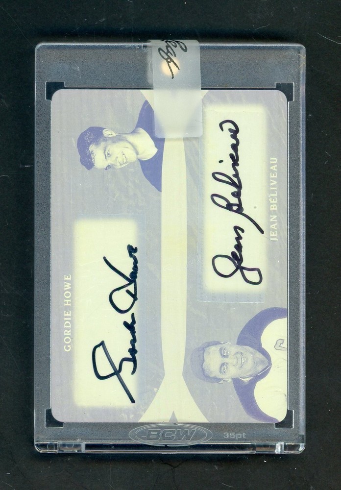 2017 Leaf Ultimate Hockey Yellow Plate Gordie Howe Jean Beliveau Dual AUTO 1/1PROBSTEIN is actively accepting consignments !!