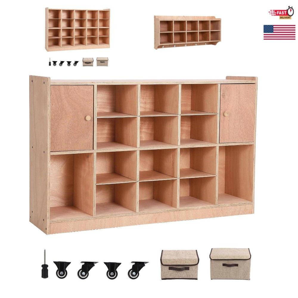 10/15/12 Cubes Cubby Storage Daycare Shelves Hooks & Shoe Shelf Hanging Wall US