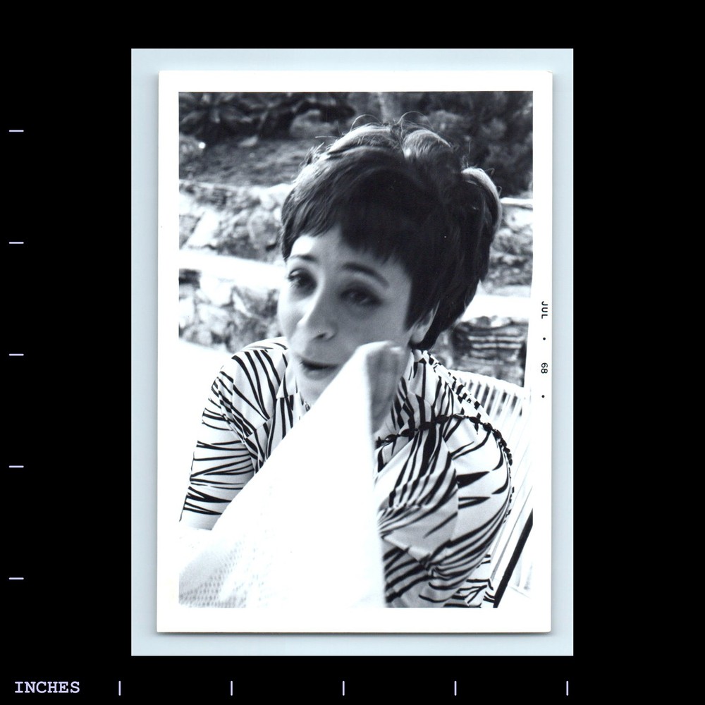 Old Vintage Photo CLOSE UP SOLO CANDID PORTRAIT OF WOMAN 1968