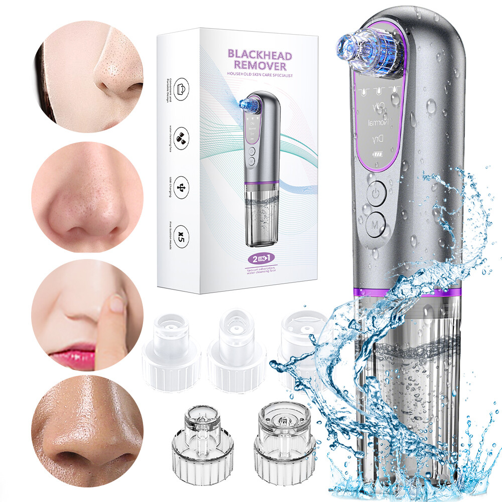 Blackhead Remover Electric Cleaner Face Pore Vacuum Suction Cleaning USB 5 Probe