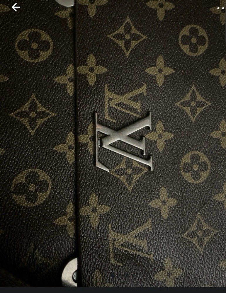 Louis Vuitton LV Monogram Canvas Waist Belt Bag Brown Leather Fanny Pack Pre-Owned