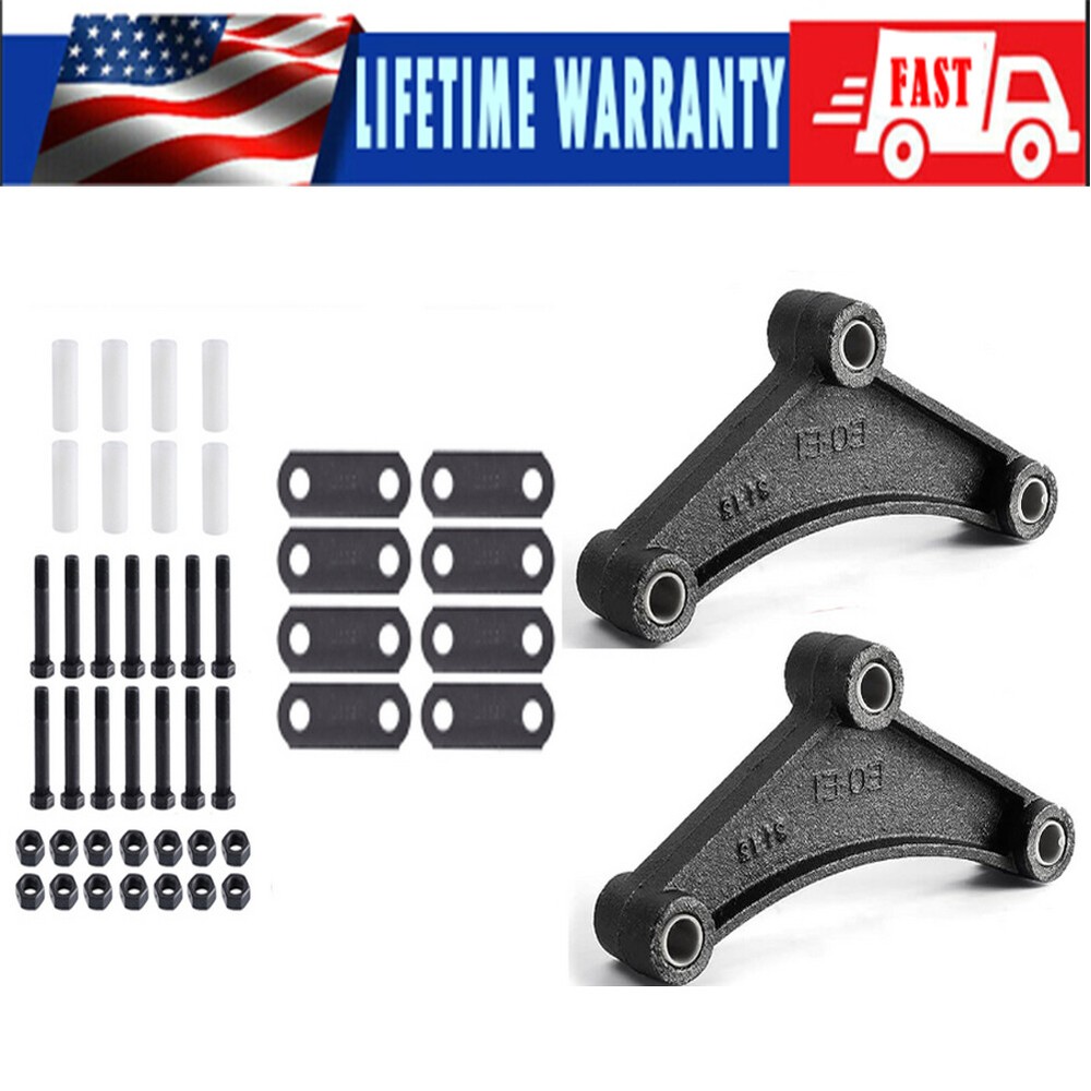 New Heavy Duty Metal Tandem Trailer Axle Shackle Kit For Double Eye Spring A++