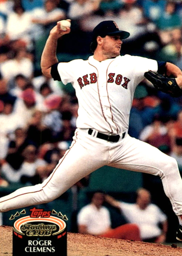 1992 Stadium Club #80 Roger Clemens COPYRIGHT B Boston Red Sox